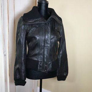 DKNY leather bomber small
